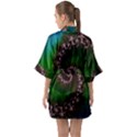 Benthic Saltlife Fractal Tribute for Reef Divers Quarter Sleeve Kimono Robe View2