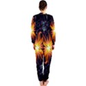 Beautiful Orange Star Lily Fractal Flower at Night OnePiece Jumpsuit (Ladies)  View2