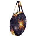 Beautiful Orange Star Lily Fractal Flower at Night Giant Round Zipper Tote View3