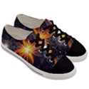 Beautiful Orange Star Lily Fractal Flower at Night Men s Low Top Canvas Sneakers View3