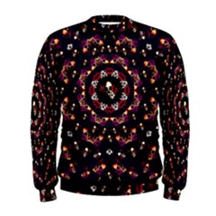 Floral Skulls In The Darkest Environment Men s Sweatshirt by pepitasart