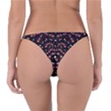 Floral Skulls In The Darkest Environment Reversible Bikini Bottom View2