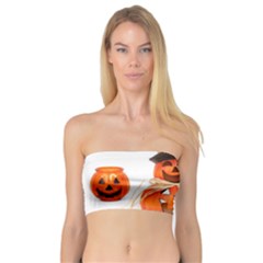 Funny Halloween Pumpkins Bandeau Top by gothicandhalloweenstore