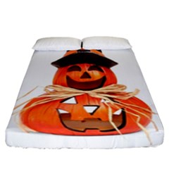 Funny Halloween Pumpkins Fitted Sheet (california King Size)