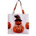 Funny Halloween Pumpkins Zipper Grocery Tote Bag View2