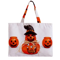 Funny Halloween Pumpkins Zipper Mini Tote Bag