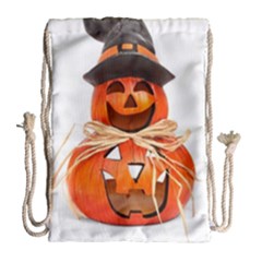 Funny Halloween Pumpkins Drawstring Bag (large) by gothicandhalloweenstore