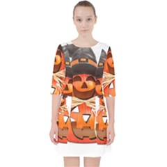 Funny Halloween Pumpkins Pocket Dress