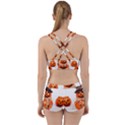 Funny Halloween Pumpkins Work It Out Sports Bra Set View2