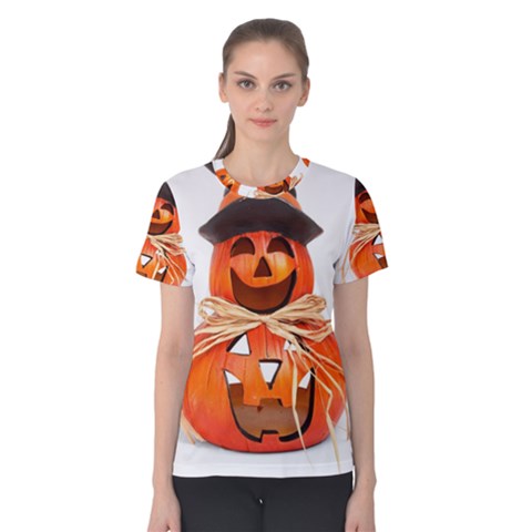 Funny Halloween Pumpkins Women s Cotton Tee by gothicandhalloweenstore