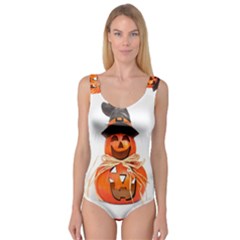 Funny Halloween Pumpkins Princess Tank Leotard  by gothicandhalloweenstore