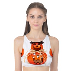 Funny Halloween Pumpkins Tank Bikini Top by gothicandhalloweenstore