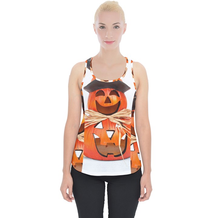 Funny Halloween Pumpkins Piece Up Tank Top