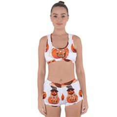 Funny Halloween Pumpkins Racerback Boyleg Bikini Set