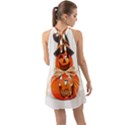 Funny Halloween Pumpkins Halter Tie Back Chiffon Dress View2