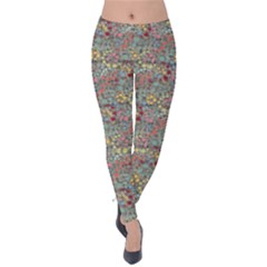 Colorful Polka Dots Pattern Velvet Leggings by PattyVilleDesigns