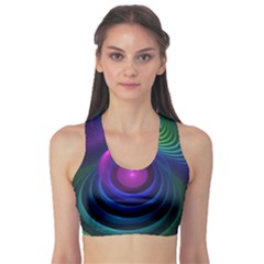 Beautiful Rainbow Marble Fractals In Hyperspace Sports Bra by jayaprime