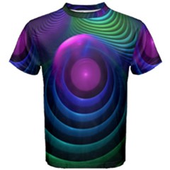 Beautiful Rainbow Marble Fractals In Hyperspace Men s Cotton Tee by jayaprime