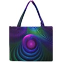 Beautiful Rainbow Marble Fractals in Hyperspace Mini Tote Bag View1