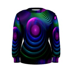 Beautiful Rainbow Marble Fractals In Hyperspace Women s Sweatshirt by jayaprime