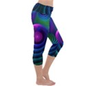 Beautiful Rainbow Marble Fractals in Hyperspace Capri Yoga Leggings View3