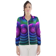 Beautiful Rainbow Marble Fractals In Hyperspace Wind Breaker (women) by jayaprime