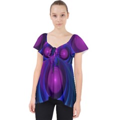 Beautiful Rainbow Marble Fractals In Hyperspace Lace Front Dolly Top by jayaprime