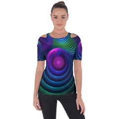 Beautiful Rainbow Marble Fractals In Hyperspace Short Sleeve Top by jayaprime