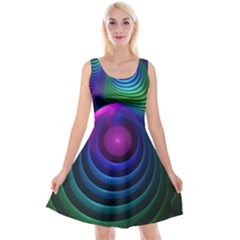 Beautiful Rainbow Marble Fractals In Hyperspace Reversible Velvet Sleeveless Dress by jayaprime