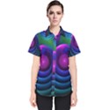 Beautiful Rainbow Marble Fractals in Hyperspace Women s Short Sleeve Shirt View1