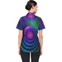 Beautiful Rainbow Marble Fractals in Hyperspace Women s Short Sleeve Shirt View2