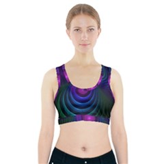 Beautiful Rainbow Marble Fractals In Hyperspace Sports Bra With Pocket by jayaprime