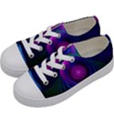 Beautiful Rainbow Marble Fractals in Hyperspace Kids  Low Top Canvas Sneakers View2