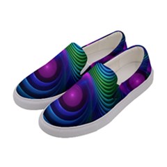 Beautiful Rainbow Marble Fractals In Hyperspace Women s Canvas Slip Ons by jayaprime