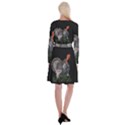 Thanksgiving Turkey Long Sleeve Velvet Front Wrap Dress View2