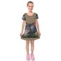 Thanksgiving Turkey Kids  Short Sleeve Velvet Dress View1