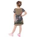 Thanksgiving Turkey Kids  Short Sleeve Velvet Dress View2