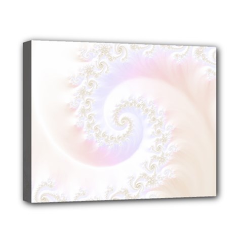 Mother Of Pearls Luxurious Fractal Spiral Necklace Canvas 10  X 8  by jayaprime