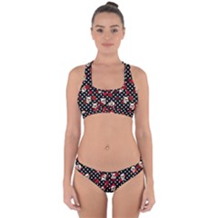 Skulls And Roses Cross Back Hipster Bikini Set