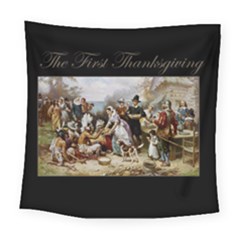 The First Thanksgiving Square Tapestry (large) by Valentinaart