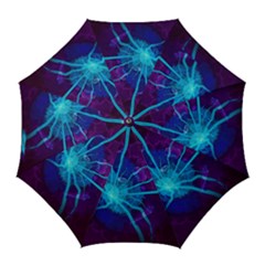 Beautiful Bioluminescent Sea Anemone Fractalflower Golf Umbrellas by jayaprime