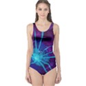 Beautiful Bioluminescent Sea Anemone Fractalflower One Piece Swimsuit View1