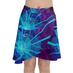 Beautiful Bioluminescent Sea Anemone Fractalflower Chiffon Wrap