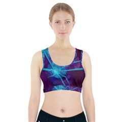 Beautiful Bioluminescent Sea Anemone Fractalflower Sports Bra With Pocket by jayaprime