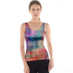 Rainbow Prism Plaid  Tank Top by KirstenStar