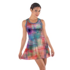 Rainbow Prism Plaid  Cotton Racerback Dress by KirstenStar