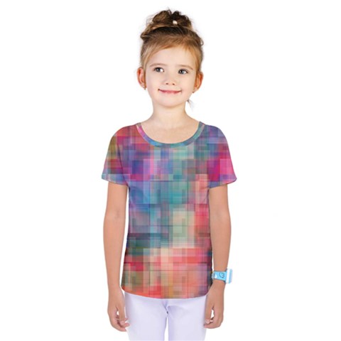 Rainbow Prism Plaid  Kids  One Piece Tee by KirstenStar