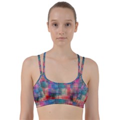 Rainbow Prism Plaid  Line Them Up Sports Bra