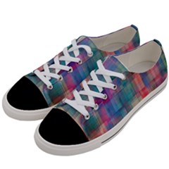 Rainbow Prism Plaid  Women s Low Top Canvas Sneakers