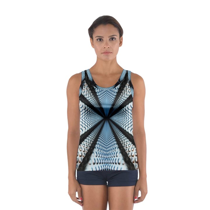 6th Dimension Metal Abstract Obtained Through Mirroring Sport Tank Top 